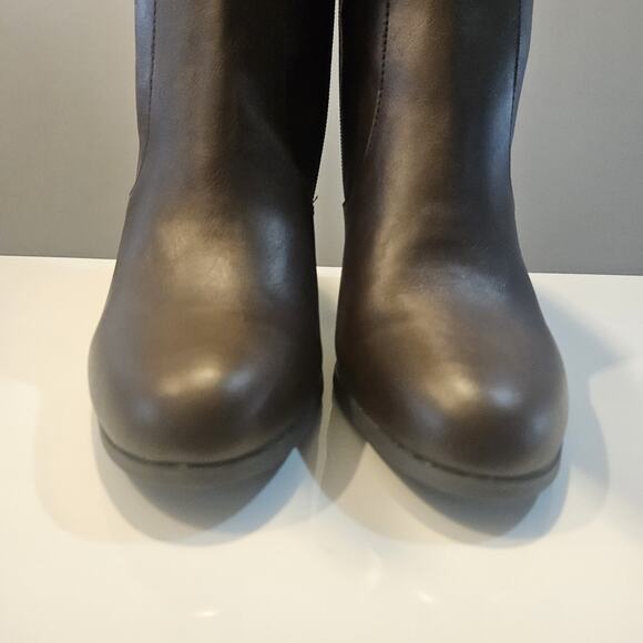 Style & Co NEW Womens Boots 9.5M Faux Leather Brown Block Heel Side Zip Closure - Picture 4 of 12